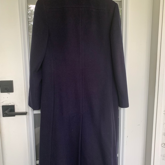 Navy Blue Cashmere Coat - Picture 2 of 3